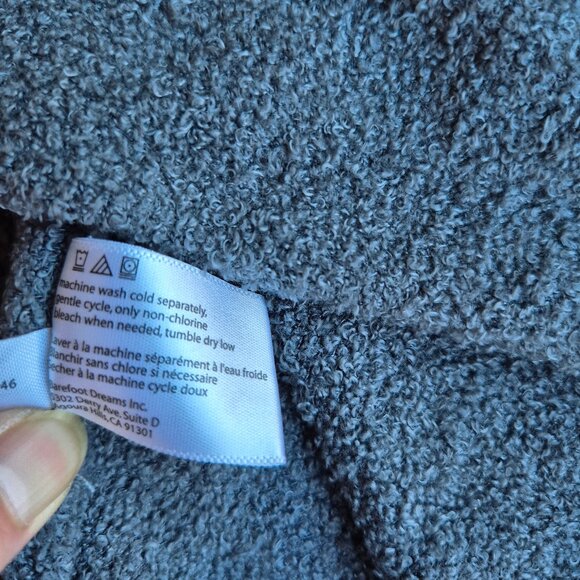 Barefoot Dreams Bamboo Chic Lite Knit Drap Wrap Open Cardigan Dark Grey Sz.L/XL - Picture 10 of 13